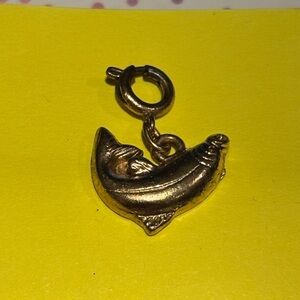 Gold Tone Fish Charm Pendant